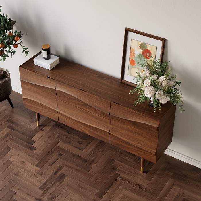 AllModern Jasper Sideboard Testing the Style and Storage of the Walnut Buffet